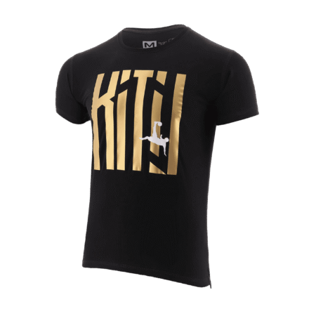 A black shirt with text