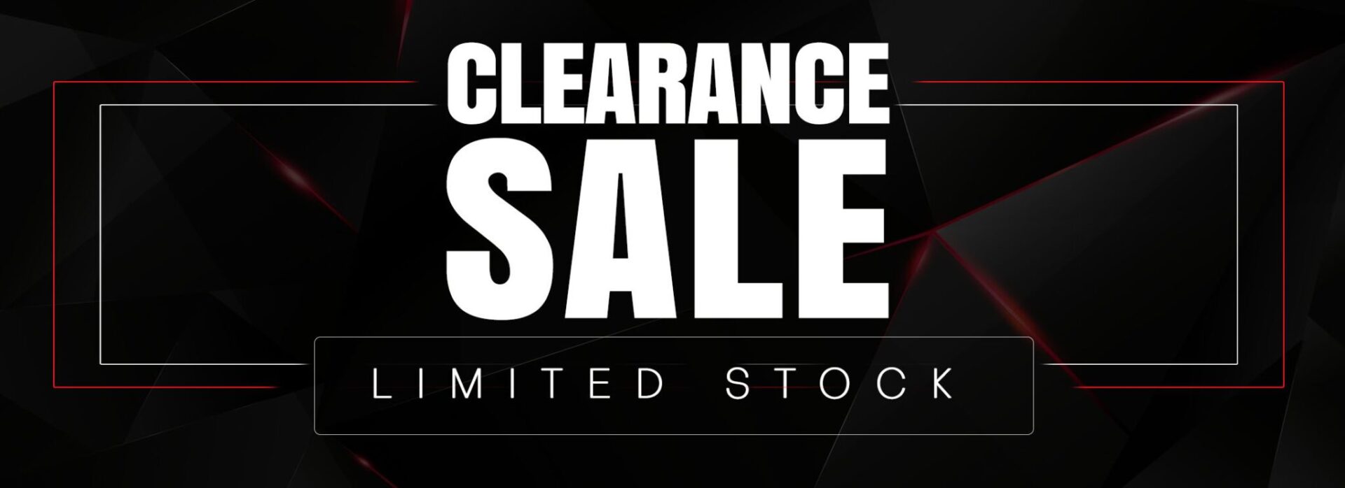 A text saying Clearance Sale