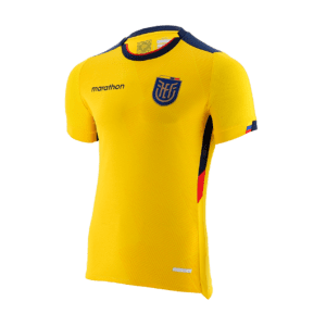 A yellow fitted jersey